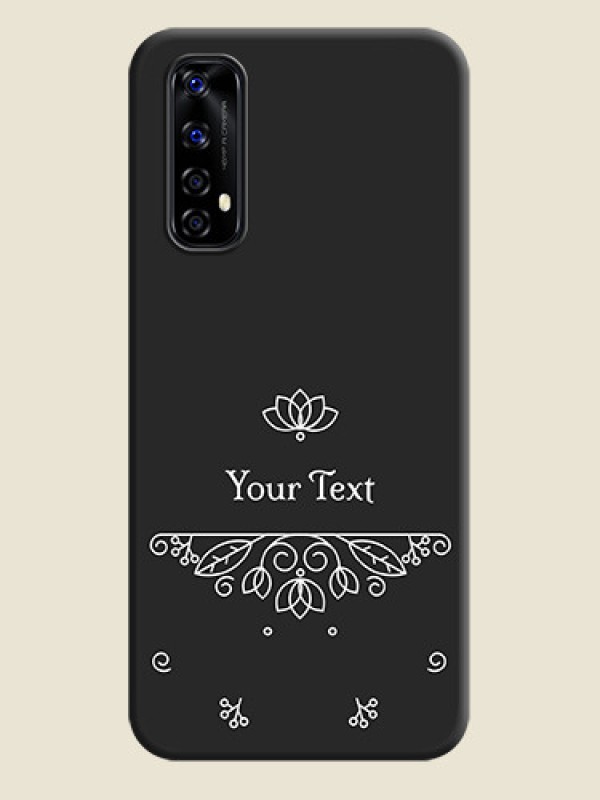 Custom Lotus Garden Custom Text On Space Black Personalized Soft Matte Phone Covers -Realme Narzo 20 Pro - alternate view