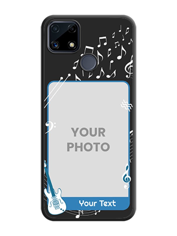 Custom Musical Theme Design with Text on Photo on Space Black Soft Matte Mobile Case - Realme Narzo 20 - alternate view