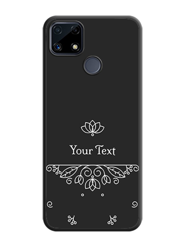 Custom Lotus Garden Custom Text On Space Black Personalized Soft Matte Phone Covers -Realme Narzo 20 - alternate view