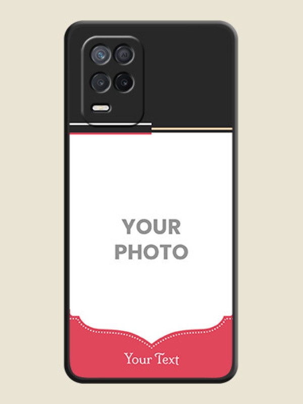Custom Classic Plain Design with Name on Photo on Space Black Soft Matte Phone Cover - Narzo 30 5G - alternate view