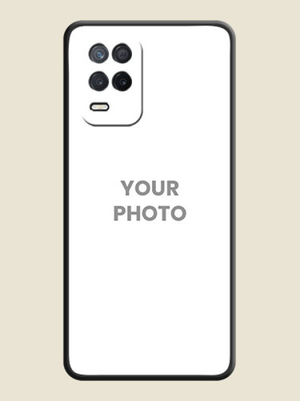 Custom Full Single Pic Upload On Space Black Personalized Soft Matte Phone Covers -Realme Narzo 30 5G - alternate view