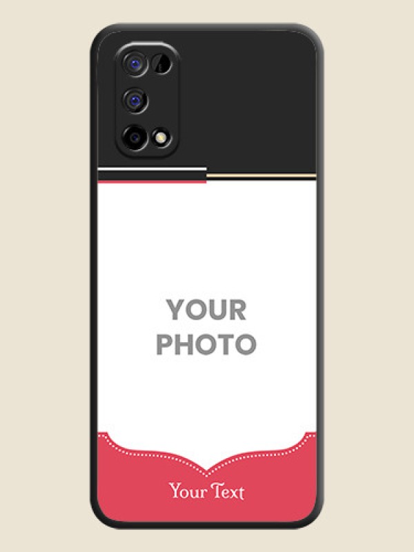 Custom Classic Plain Design with Name on Photo on Space Black Soft Matte Phone Cover - Realme Narzo 30 Pro 5G - alternate view