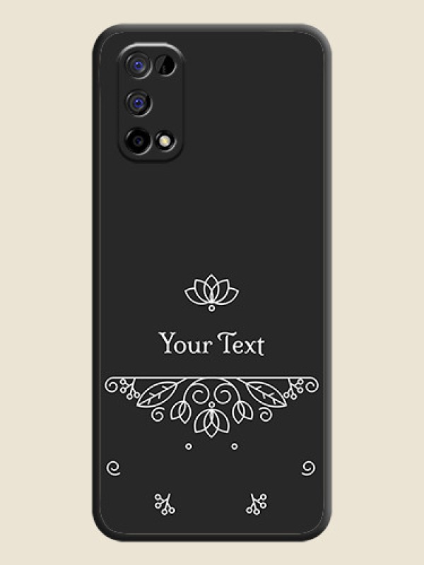 Custom Lotus Garden Custom Text On Space Black Personalized Soft Matte Phone Covers -Realme Narzo 30 Pro 5G - alternate view