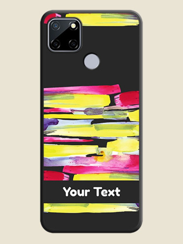 Custom Brush Coloured on Space Black Personalized Soft Matte Phone Covers - Realme Narzo 30A  - alternate view