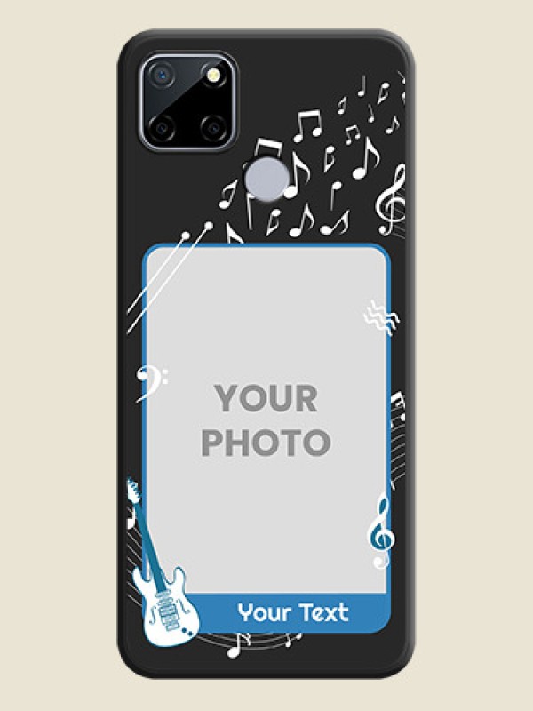 Custom Musical Theme Design with Text on Photo on Space Black Soft Matte Mobile Case - Realme Narzo 30A  - alternate view