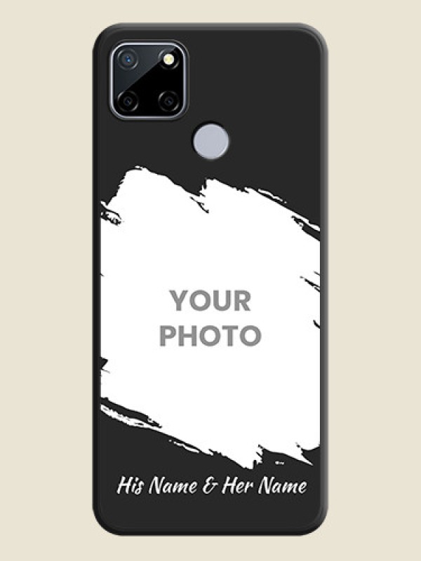 Custom Grunge Brush Strokes on Photo on Space Black Soft Matte Back Cover - Realme Narzo 30A  - alternate view
