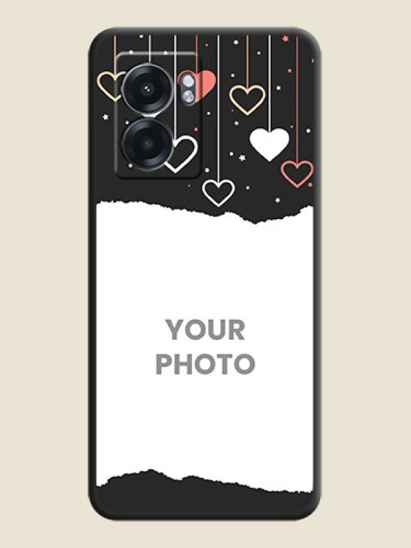 Custom Love Hangings with Splash Wave Picture on Space Black Custom Soft Matte Phone Back Cover - Realme Narzo 50 5G - alternate view