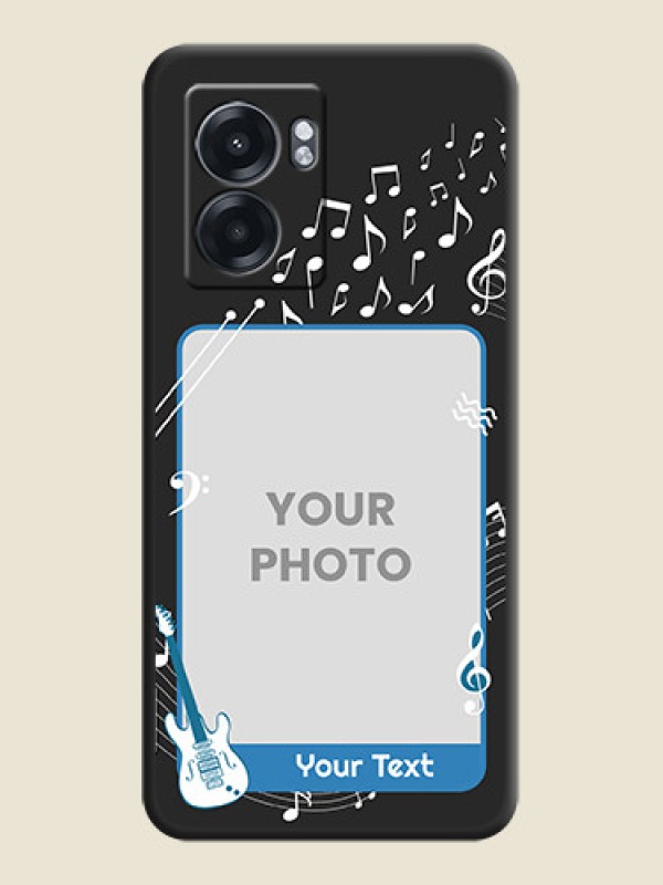 Custom Musical Theme Design with Text on Photo on Space Black Soft Matte Mobile Case - Realme Narzo 50 5G - alternate view