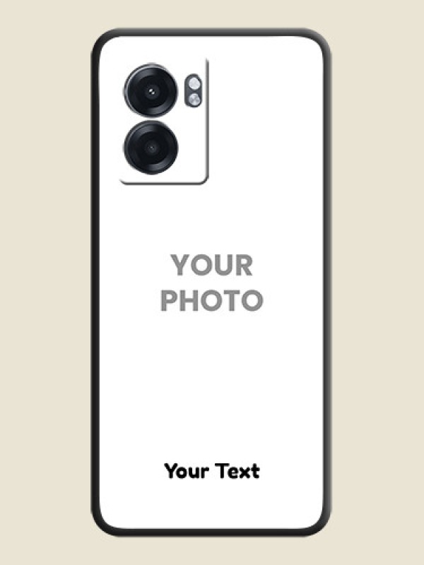 Custom Full Single Pic Upload With Text On Space Black Personalized Soft Matte Phone Covers -Realme Narzo 50 5G - alternate view