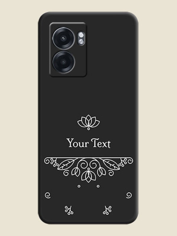Custom Lotus Garden Custom Text On Space Black Personalized Soft Matte Phone Covers -Realme Narzo 50 5G - alternate view