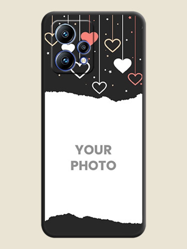 Custom Love Hangings with Splash Wave Picture on Space Black Custom Soft Matte Phone Back Cover - Realme Narzo 50 Pro 5G - alternate view