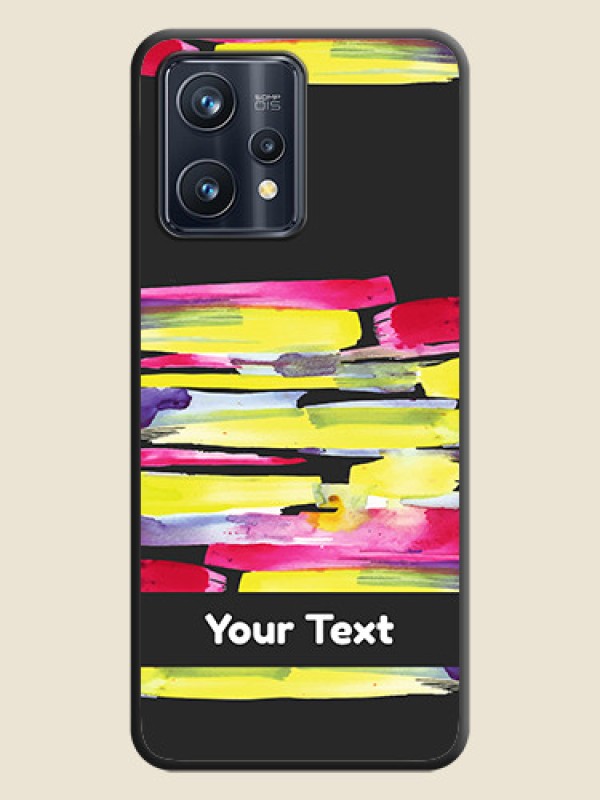 Custom Brush Coloured on Space Black Personalized Soft Matte Phone Covers - Realme Narzo 50 Pro 5G - alternate view