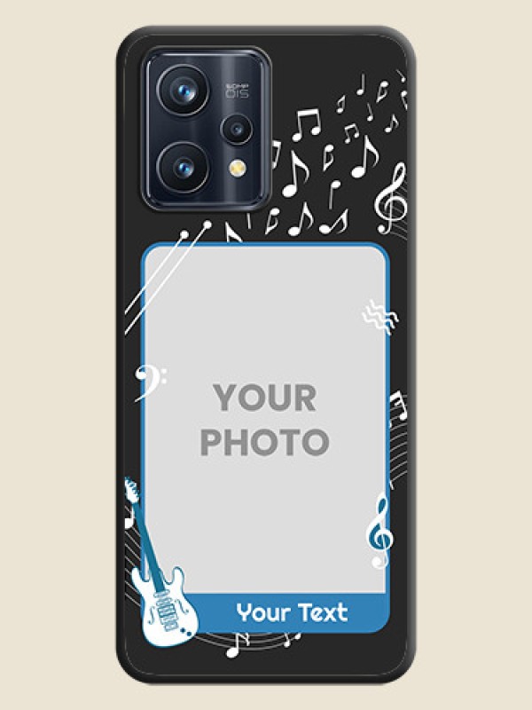 Custom Musical Theme Design with Text on Photo on Space Black Soft Matte Mobile Case - Realme Narzo 50 Pro 5G - alternate view
