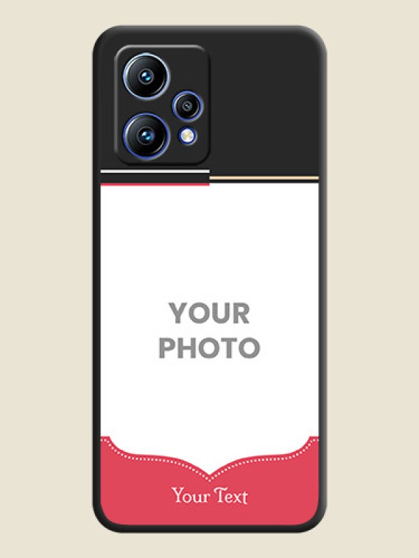 Custom Classic Plain Design with Name on Photo on Space Black Soft Matte Phone Cover - Realme Narzo 50 Pro 5G - alternate view