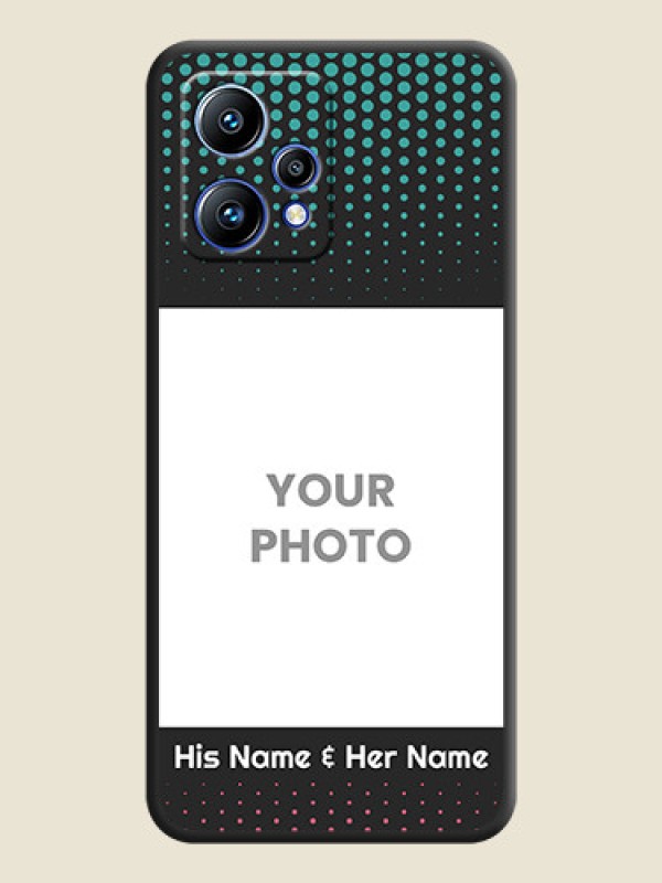 Custom Faded Dots with Grunge Photo Frame and Text on Space Black Custom Soft Matte Phone Cases - Realme Narzo 50 Pro 5G - alternate view