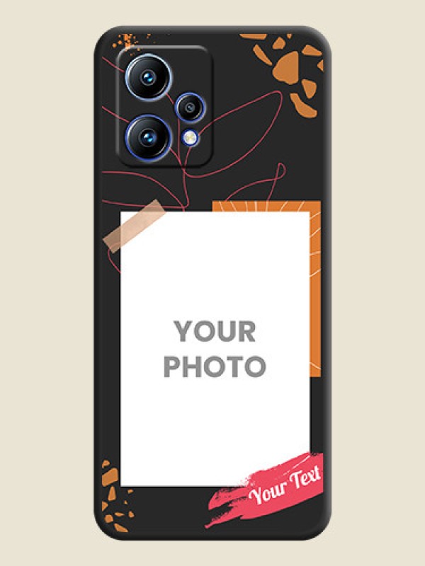 Custom Orange Photo Frame on Space Black Custom Soft Matte Phone Back Cover - Realme Narzo 50 Pro 5G - alternate view
