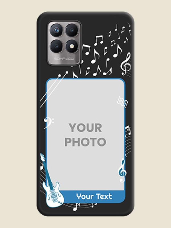 Custom Musical Theme Design with Text on Photo on Space Black Soft Matte Mobile Case - Realme Narzo 50 - alternate view