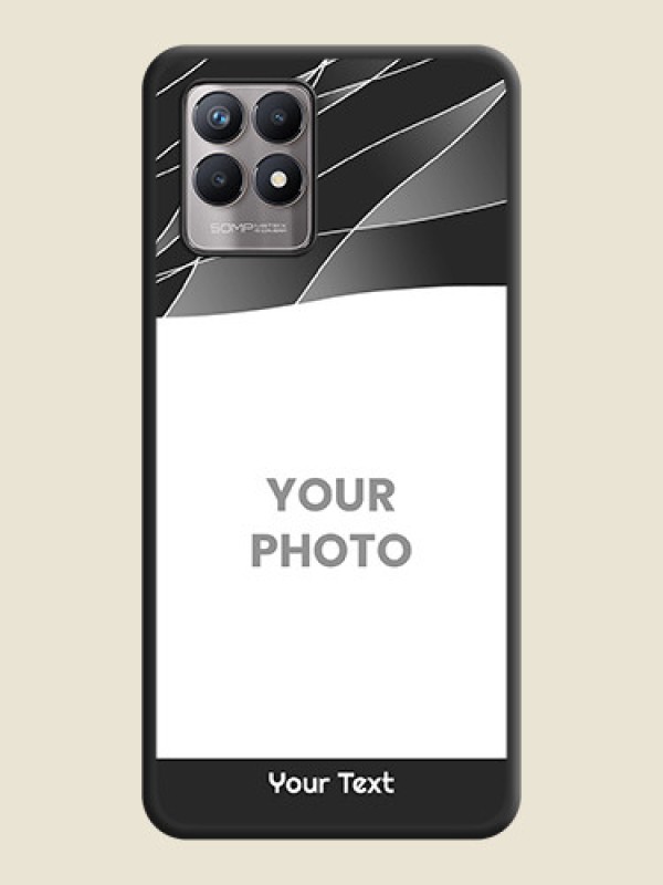 Custom Mixed Wave Lines on Photo on Space Black Soft Matte Mobile Cover - Realme Narzo 50 - alternate view