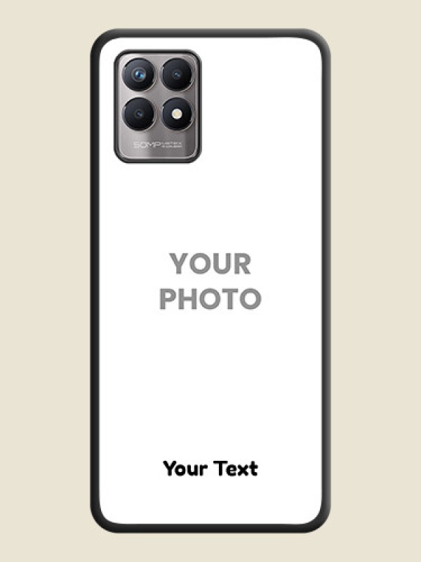 Custom Full Single Pic Upload With Text On Space Black Personalized Soft Matte Phone Covers -Realme Narzo 50 - alternate view