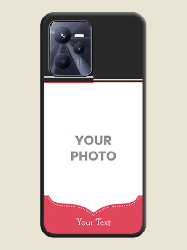 Custom Classic Plain Design with Name on Photo on Space Black Soft Matte Phone Cover - Realme Narzo 50A Prime - alternate view