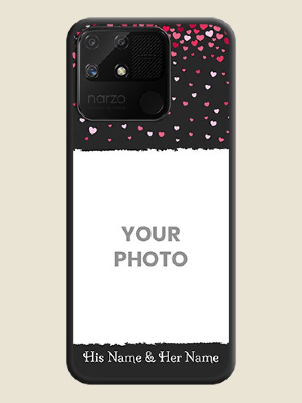 Custom Fall in Love with Your Partner  on Photo on Space Black Soft Matte Phone Cover - Realme Narzo 50A - alternate view
