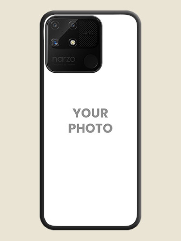 Custom Full Single Pic Upload On Space Black Personalized Soft Matte Phone Covers -Realme Narzo 50A - alternate view