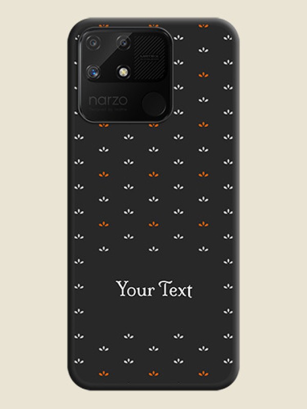 Custom Simple Pattern With Custom Text On Space Black Personalized Soft Matte Phone Covers -Realme Narzo 50A - alternate view
