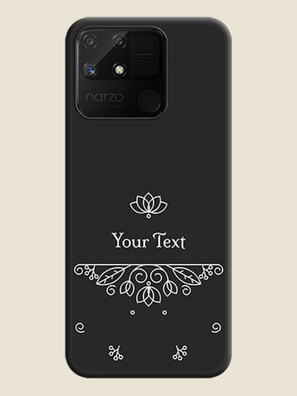 Custom Lotus Garden Custom Text On Space Black Personalized Soft Matte Phone Covers -Realme Narzo 50A - alternate view