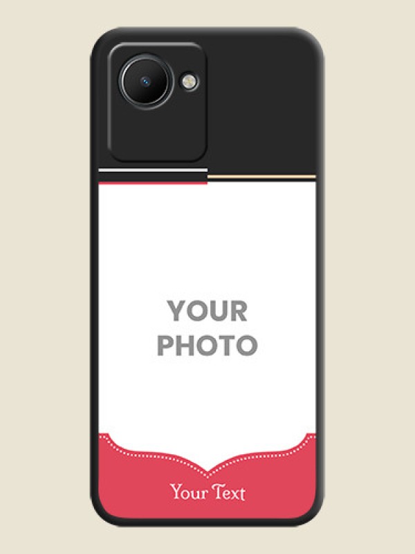 Custom Classic Plain Design with Name on Photo on Space Black Soft Matte Phone Cover - Narzo 50i Prime - alternate view