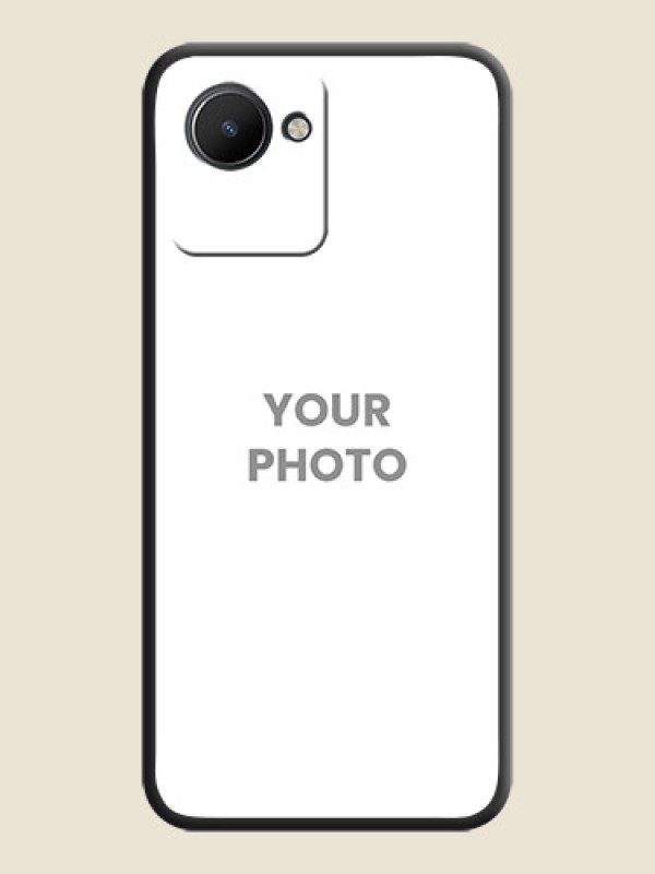 Custom Full Single Pic Upload On Space Black Personalized Soft Matte Phone Covers -Realme Narzo 50I Prime - alternate view