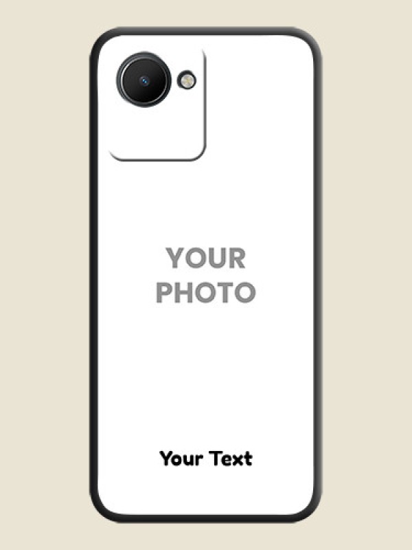 Custom Full Single Pic Upload With Text On Space Black Personalized Soft Matte Phone Covers -Realme Narzo 50I Prime - alternate view