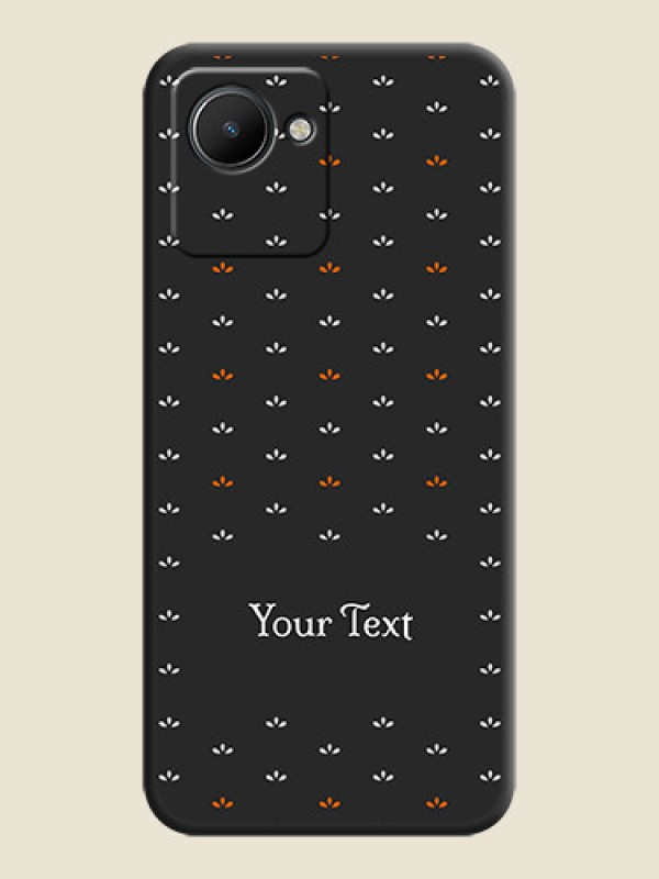 Custom Simple Pattern With Custom Text On Space Black Personalized Soft Matte Phone Covers -Realme Narzo 50I Prime - alternate view