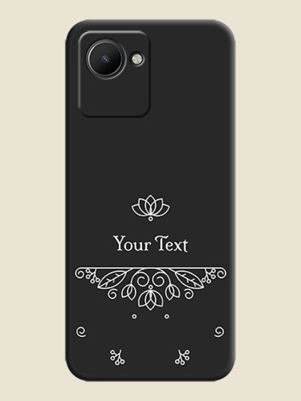 Custom Lotus Garden Custom Text On Space Black Personalized Soft Matte Phone Covers -Realme Narzo 50I Prime - alternate view