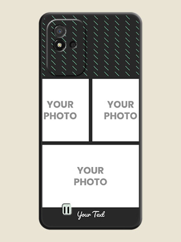 Custom Cross Dotted Pattern with 2 Image Holder  on Personalised Space Black Soft Matte Cases - Realme Narzo 50i - alternate view