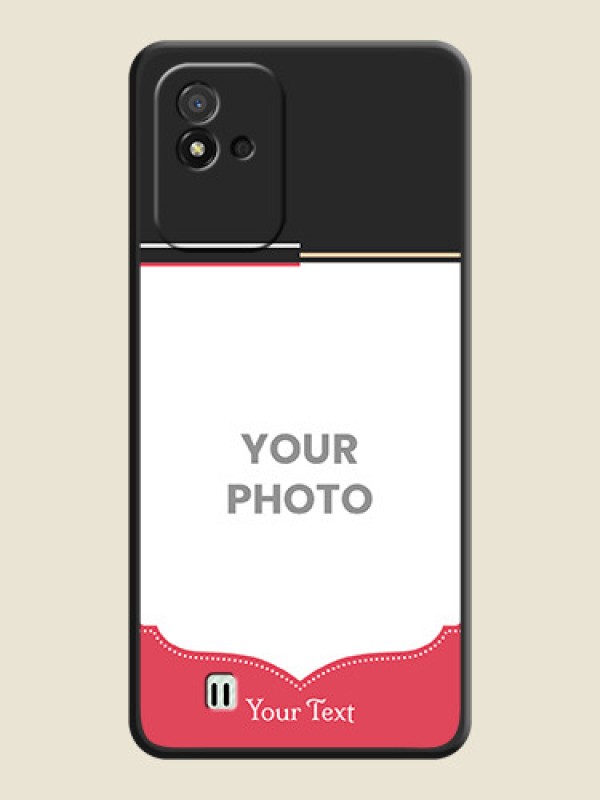 Custom Classic Plain Design with Name on Photo on Space Black Soft Matte Phone Cover - Realme Narzo 50i - alternate view