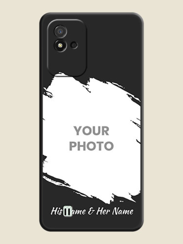 Custom Grunge Brush Strokes on Photo on Space Black Soft Matte Back Cover - Realme Narzo 50i - alternate view