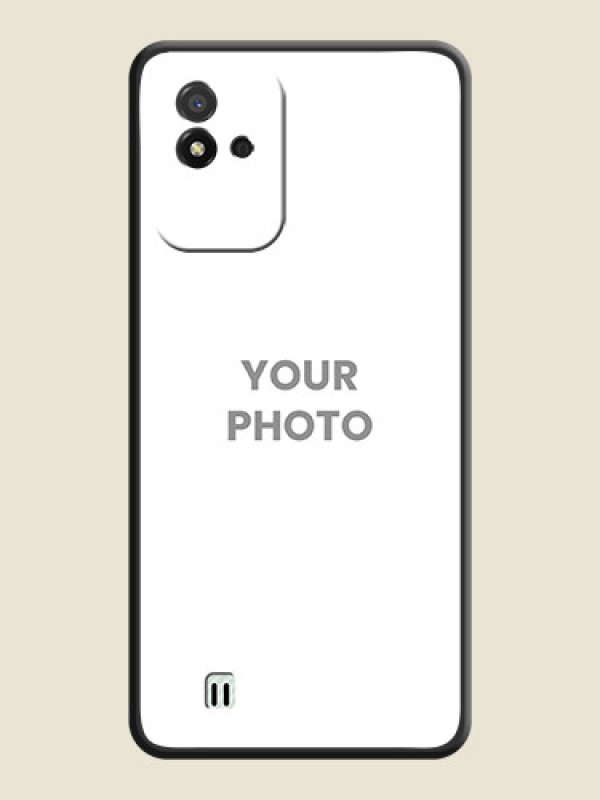 Custom Full Single Pic Upload On Space Black Personalized Soft Matte Phone Covers -Realme Narzo 50I - alternate view