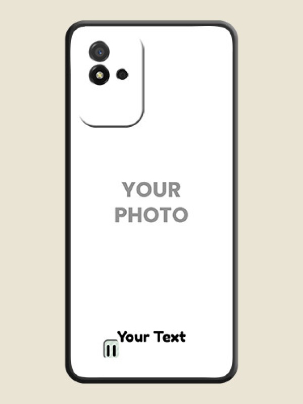 Custom Full Single Pic Upload With Text On Space Black Personalized Soft Matte Phone Covers -Realme Narzo 50I - alternate view
