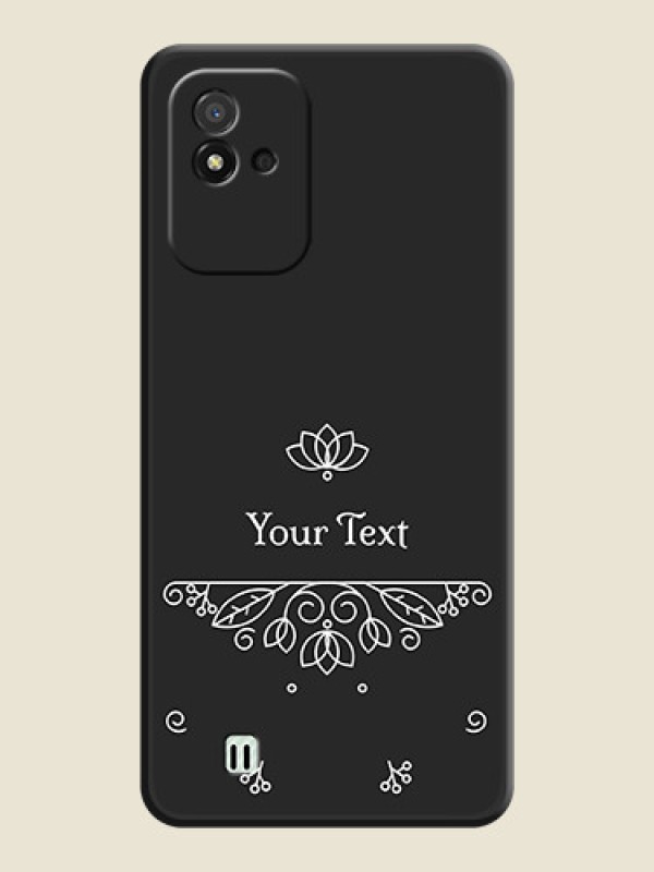 Custom Lotus Garden Custom Text On Space Black Personalized Soft Matte Phone Covers -Realme Narzo 50I - alternate view