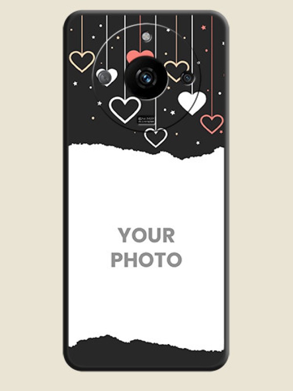 Custom Love Hangings with Splash Wave Picture on Space Black Custom Soft Matte Phone Back Cover - Realme Narzo 60 5G - alternate view
