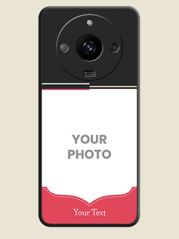 Custom Classic Plain Design with Name - Photo on Space Black Soft Matte Phone Cover - Realme Narzo 60 5G - alternate view