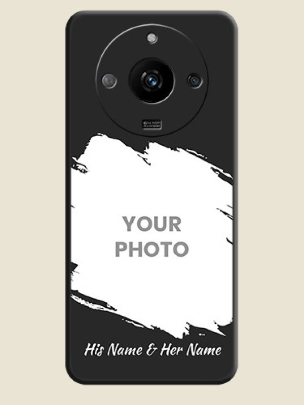 Custom Grunge Brush Strokes - Photo on Space Black Soft Matte Back Cover - Realme Narzo 60 5G - alternate view