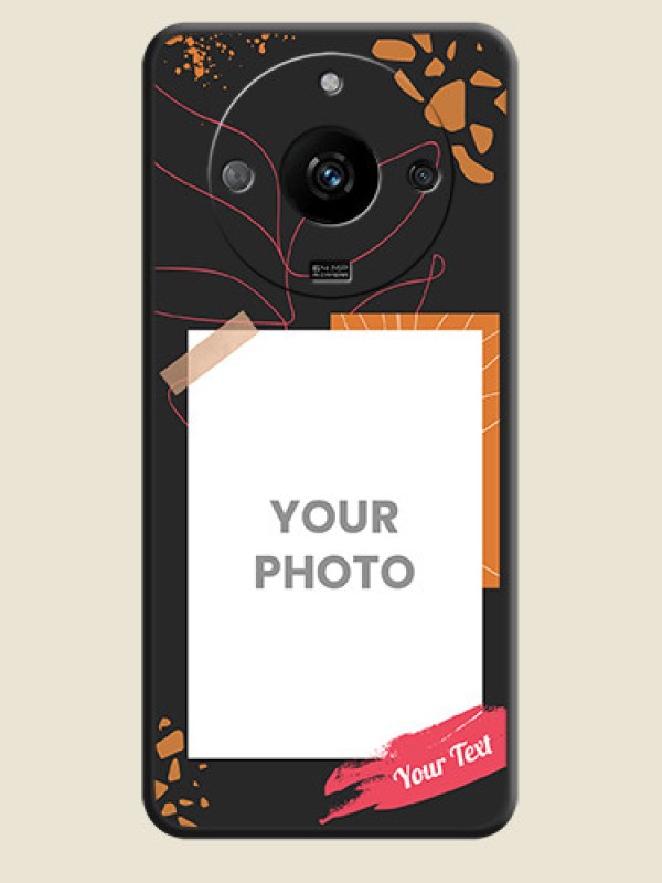 Custom Orange Photo Frame on Space Black Custom Soft Matte Phone Back Cover - Realme Narzo 60 5G - alternate view