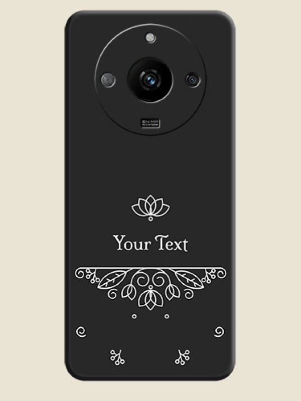 Custom Lotus Garden Custom Text On Space Black Personalized Soft Matte Phone Covers - Realme Narzo 60 5G - alternate view