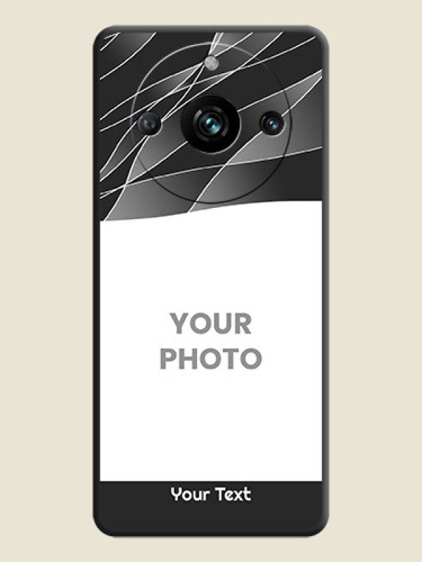 Custom Mixed Wave Lines - Photo on Space Black Soft Matte Mobile Cover - Narzo 60 Pro 5G - alternate view