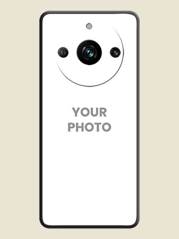 Custom Full Single Pic Upload On Space Black Personalized Soft Matte Phone Covers - Narzo 60 Pro 5G - alternate view