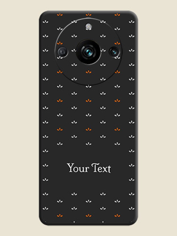 Custom Simple Pattern With Custom Text On Space Black Personalized Soft Matte Phone Covers - Narzo 60 Pro 5G - alternate view
