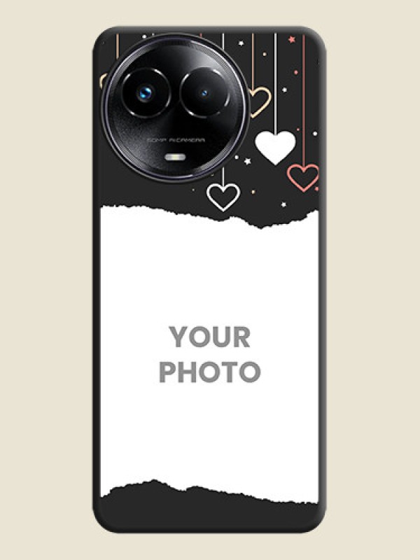 Custom Love Hangings with Splash Wave Picture On Space Black Custom Soft Matte Mobile Back Cover - Narzo 60X 5G - alternate view