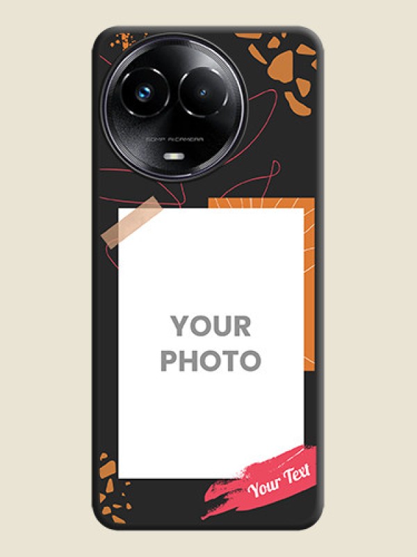 Custom Orange Photo Frame On Space Black Custom Soft Matte Mobile Back Cover - Narzo 60X 5G - alternate view
