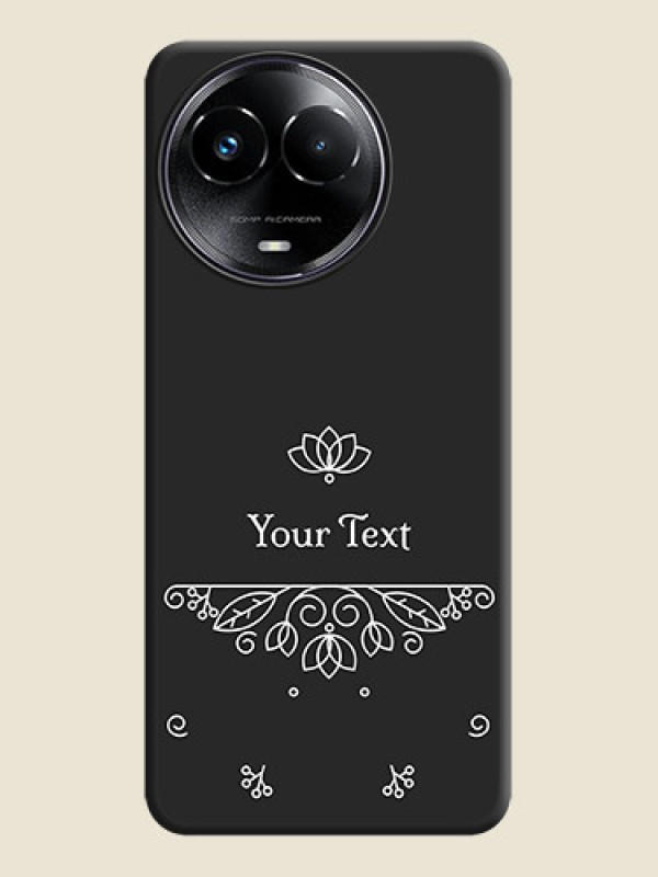 Custom Lotus Garden Custom Text On Space Black Custom Soft Matte Mobile Back Cover - Narzo 60X 5G - alternate view